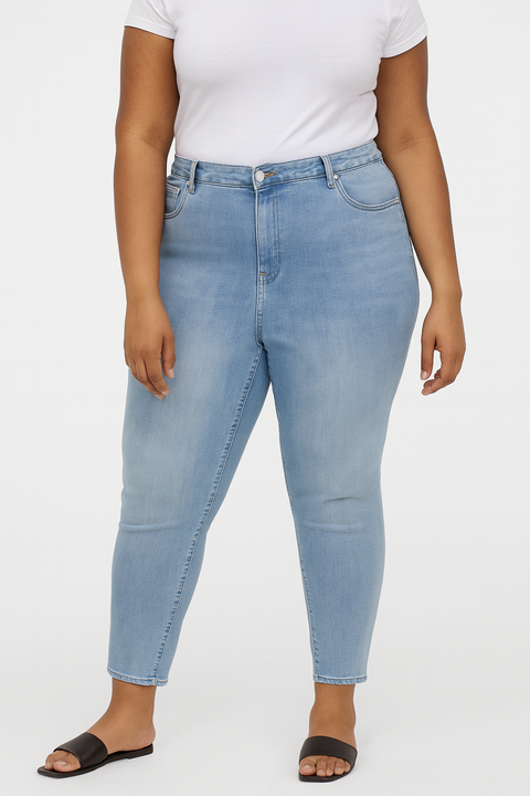 Forever 21 Women's Light Blue Mom High Rise Tapered Leg Jeans | Forever 21 In Lebanon