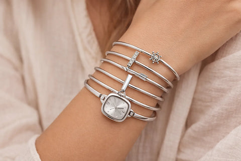 Laura Ashley Women's Silver 5 Pc Jewelry Set With Watch | Laura Ashley In Lebanon