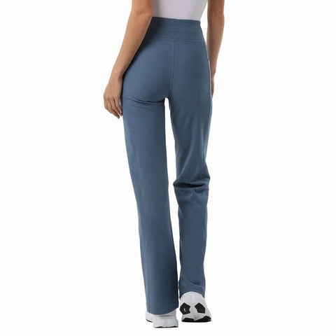32 Degrees Blue Cool Women's High Rise Ribbed Active Yoga Semi-Flare Pant | 32 Degrees In Lebanon