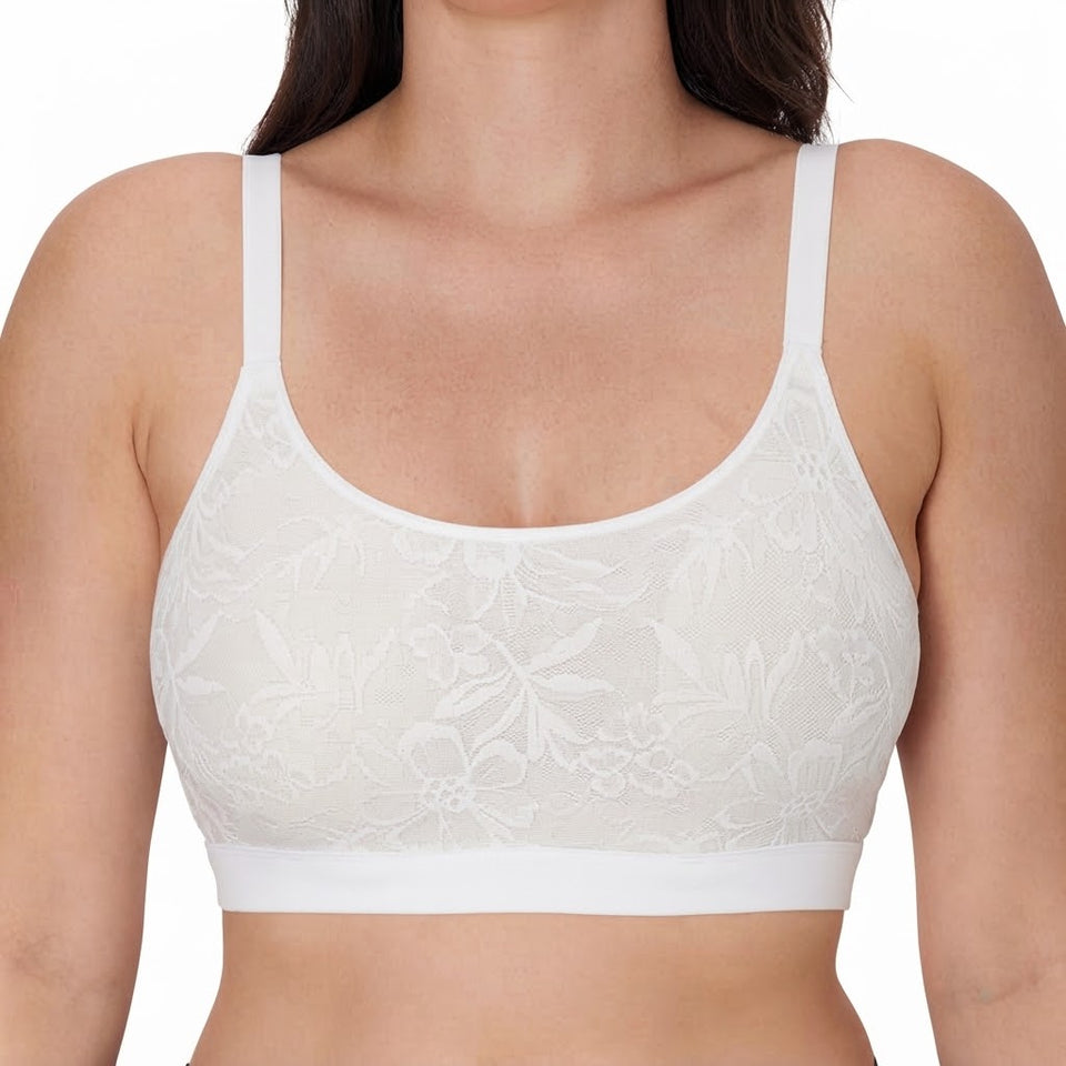 Bali Women's White Breathable Bralette Convertible Straps Bra