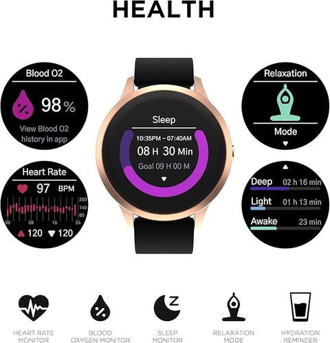 iTouch Unisex Black Rose Gold Sport 4 Smartwatch | iTouch in Lebanon