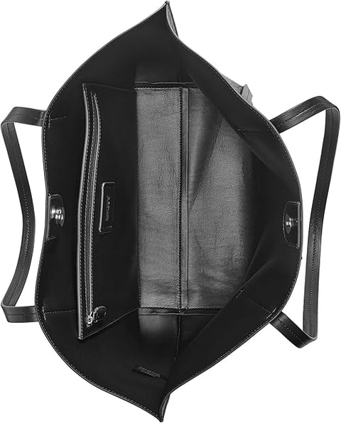 DKNY Women's Black Soft Leather Lyda Tote Bag | DKNY In Lebanon