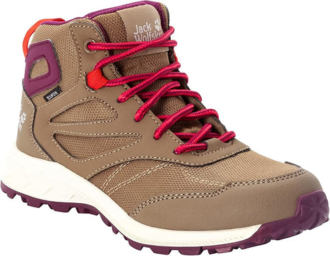 Jack Wolfskin Girl's Brown Woodland Texapore Mid K Sneakers |Jack Wolfskin in Lebanon