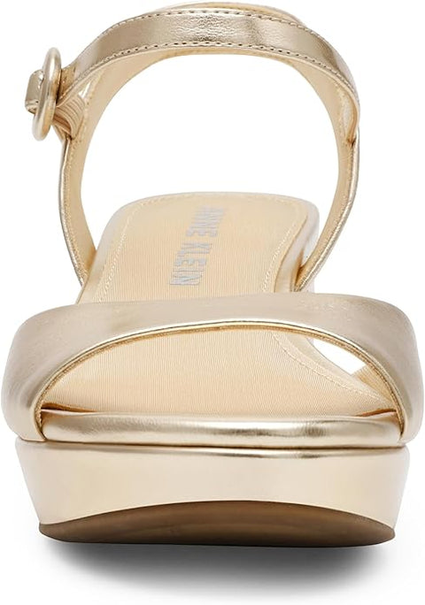 Anne Klein Women's Gold Piper Heeled Sandals | Anne Klein In Lebanon