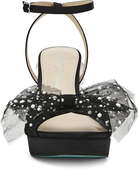 Betsey Johnson Women's Black Lulu Heeled Sandal | Betsey Johnson In Lebanon