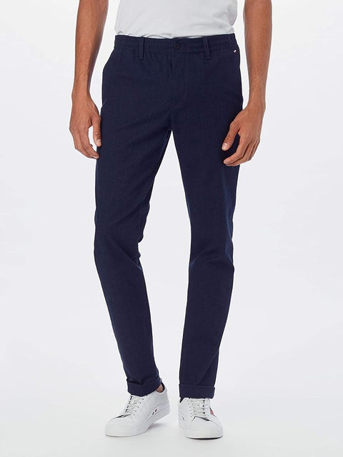 Tommy Hilfiger Men's Navy Active Th Flex Stretch Melange Trousers | Tommy Hilfiger In Lebanon