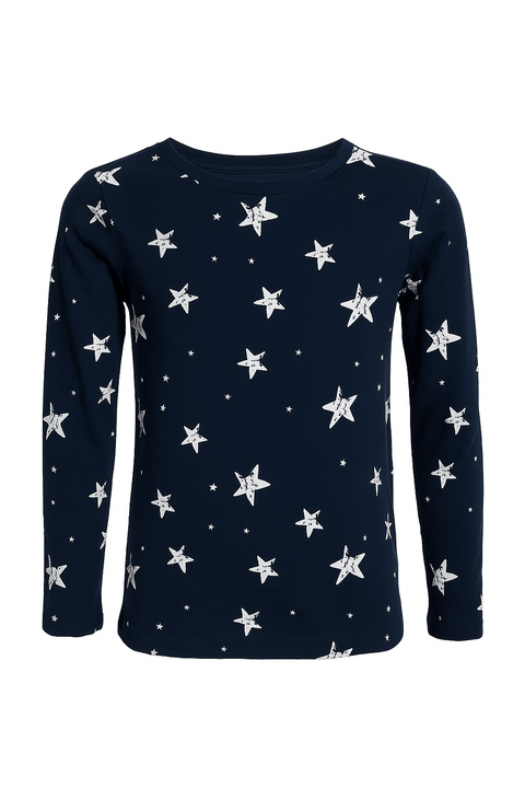 Sinsay Girl's Navy Long-Sleeve Blouse ANFK555