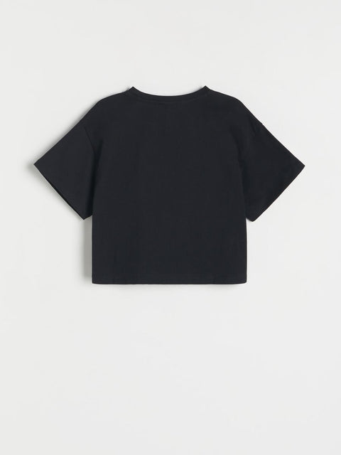 Reserved Girl's Black Stud T-Shirt |Reserved In Lebanon