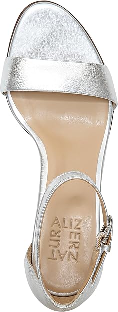 Naturalizer Women's Silver Vera Ankle Strap Dress Sandals | Naturalizer In Lebanon