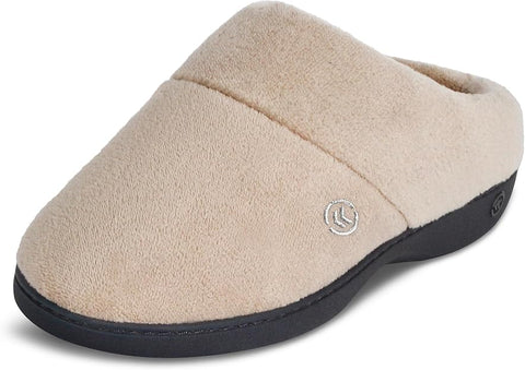 Isotoner Women's Beige Terry Slip-in Clog With Soft Memory Foam Slipper | Isotoner In Lebanon