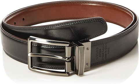 Perry Ellis Portfolio Men's Brown Double Stitched Leather Reversible Belt  |  Perry Ellis Portfolio in Lebanon