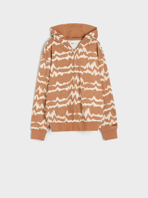 Sinsay Boy's Brown & Cream Zip-Up Jacket | Sinsay In Lebanon