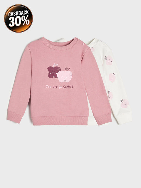 Sinsay Baby Girl's Pack of 2 Multicolor Sweatshirts | Sinsay In Lebanon
