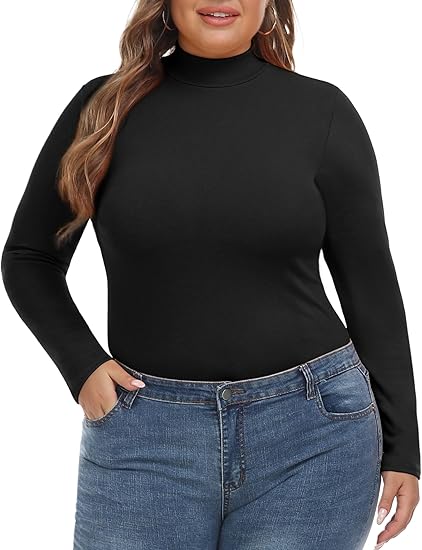 Aveto Women's Black Turtle Neck Long Sleeve Blouse | Aveto In Lebanon