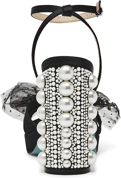 Betsey Johnson Women's Black Lulu Heeled Sandal | Betsey Johnson In Lebanon