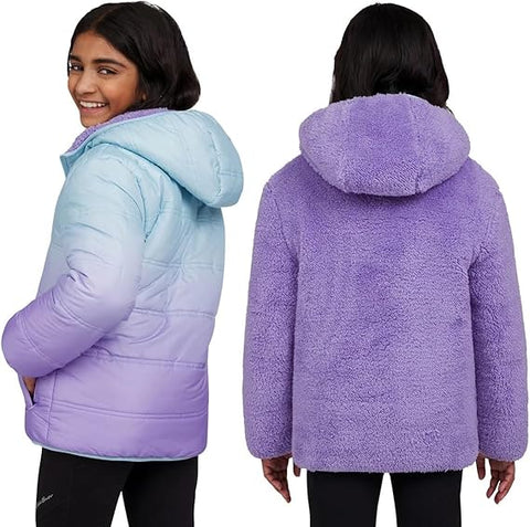 Eddie Bauer Girl's Purple Reversible Plush Hoodie Jacket |Eddie Bauer In Lebanon
