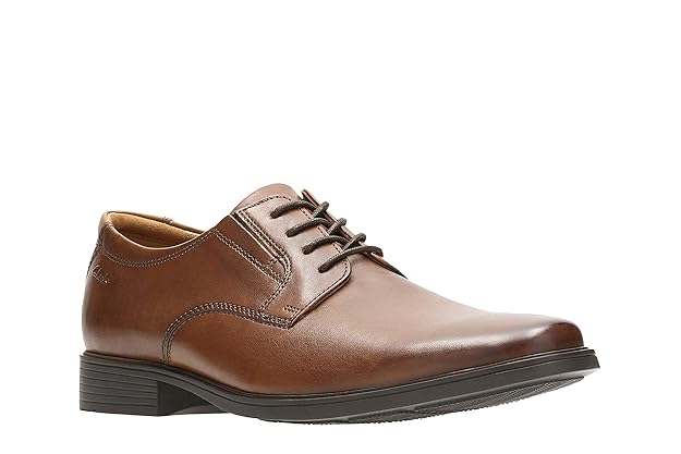 Clarks Men's Camel Leather Tilden Cap Casual Shoes | Clarks In Lebanon