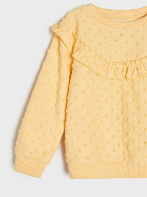 Sinsay Baby Girl's Light Yellow Long Sleeve Ruffle Blouse |Sinsay In Lebanon