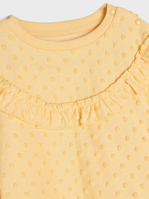 Sinsay Baby Girl's Light Yellow Long Sleeve Ruffle Blouse |Sinsay In Lebanon