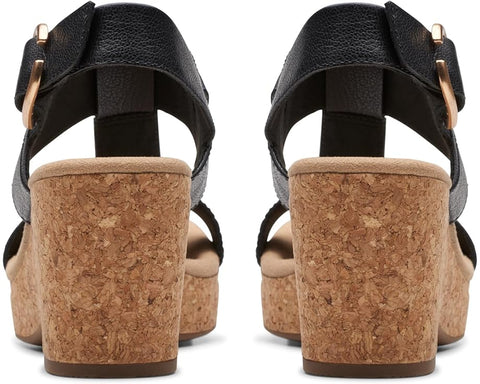 Clarks Women's Black Leather Giselle Style Sandals | Clarks In Lebanon