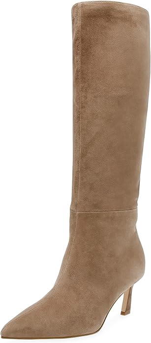 Betsey Johnson Women's Tan Suede Lavan Knee High Boots | Betsey Johnson In Lebanon