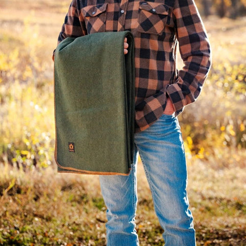 Arcturus Olive Green Warm Thick & Washable Military Wool Blanket | Arcturus In Lebanon