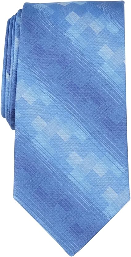 Perry Ellis Portfolio Men's Blue Shaded Square Regular fit Tie Necktie  | Perry Ellis Portfolio In Lebanon