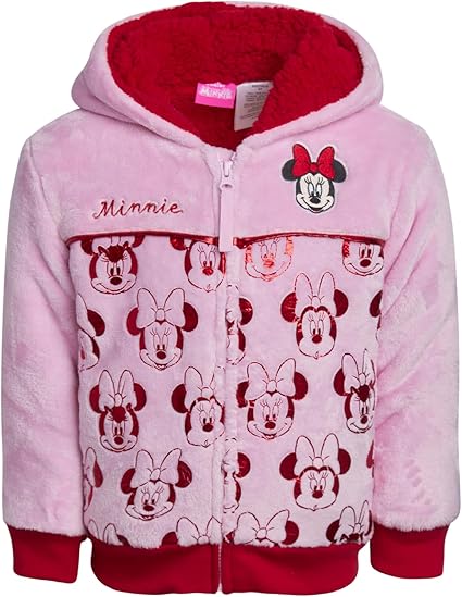 Disney Girl's Pink Minnie Mouse Fleece Hooded Jacket |Disney In Lebanon