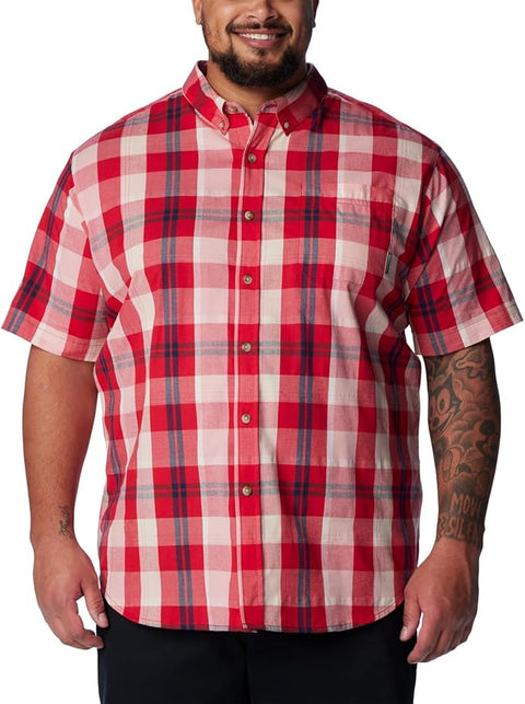 Columbia Men's Red Rapid Rivers II Short Sleeve Shirt|Columbia In Lebanon