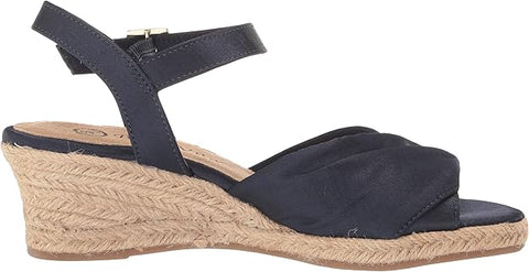 Bella Vita Women's Navy Isabeth Wedge Heeled Sandal | Bella Vita in Lebanon