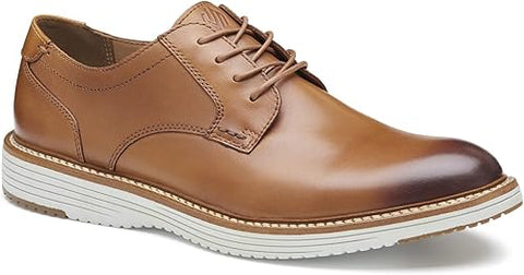 Johnston & Murphy Men's Brown Hodges Leather Plain Toe Lace-up Sneakers | Johnston & Murphy In Lebanon