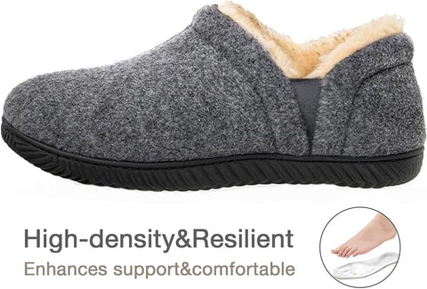 Zizor Men's Charcoal Cozy Memory Foam Slippers | Zizor In Lebanon