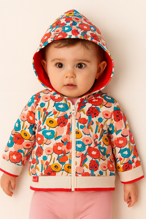 Boboli Baby Girl's Multicolor Zippered Jacket | Boboli in Lebanon