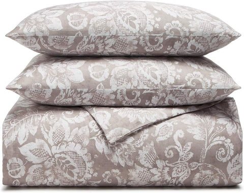 Charter Club Smoke Damask Designs 300 Thread Count Cotton 3 Piece Full/Queen Duvet Cover|Charter Club In Lebanon
