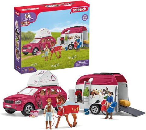 Schleich Horse Club 110 PC Car and Trailer Tent Camping Playset | Schleich In Lebanon