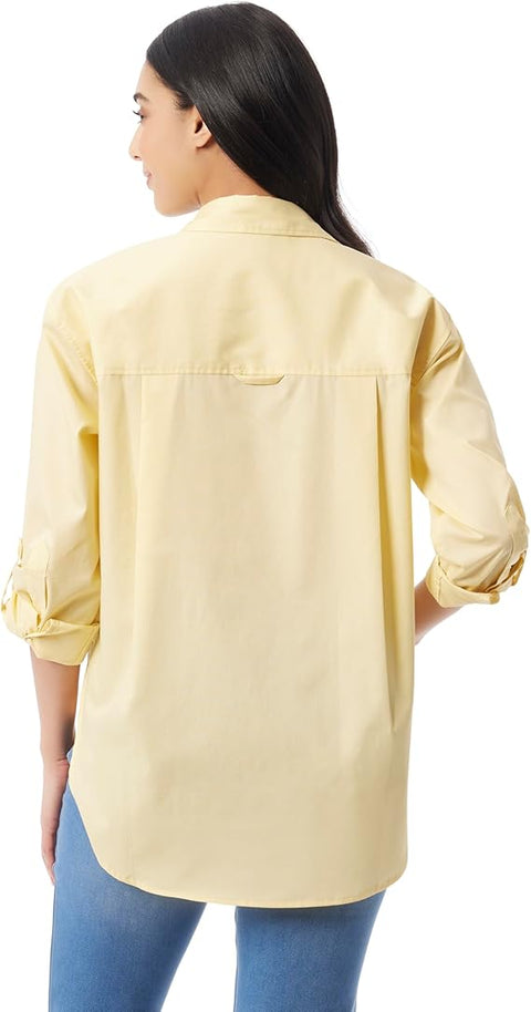 Gloria Vanderbilt Women's Button Down Roll-tab Sleeves Shirt | Gloria Vanderbilt In Lebanon