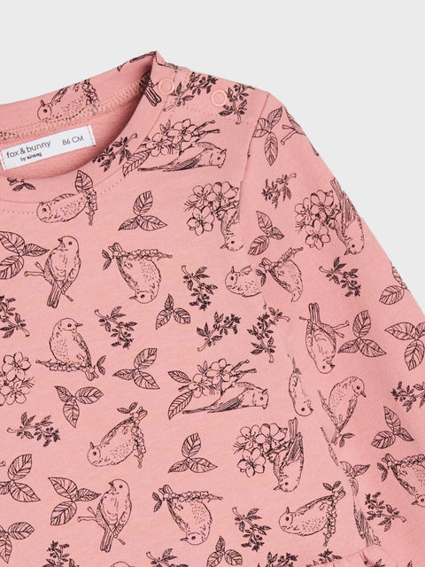 Sinsay Baby Girl's Dusty Rose Babydoll Cut Dress | Sinsay In Lebanon