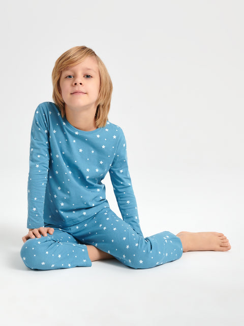 Sinsay Boy's Blue Star Printed Pajama Set | Sinsay In Lebanon