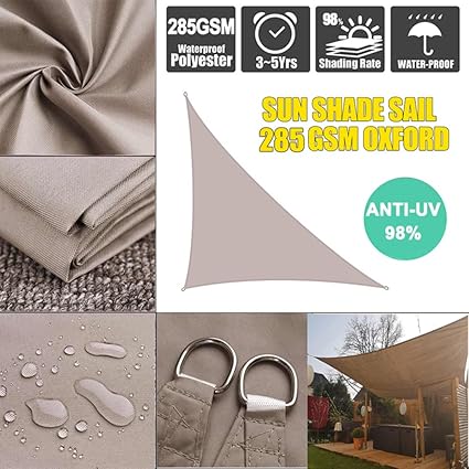 SD Grey Water Proof Triangle Shade Sail | SD In Lebanon