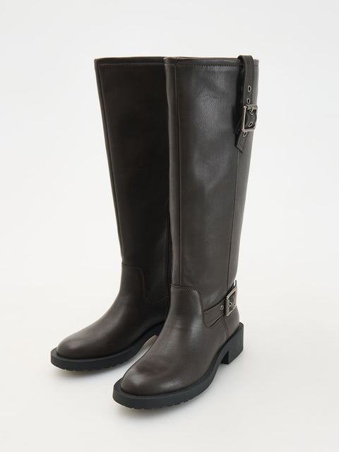 Reserved Women's Dark Brown Leather Knee High Boots |Reserved In Lebanon