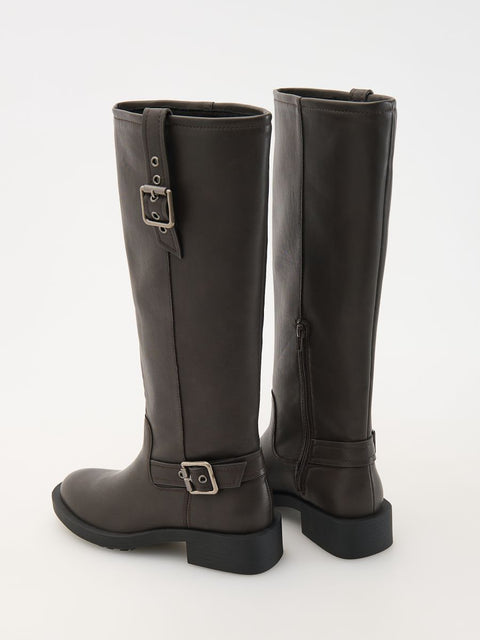 Reserved Women's Dark Brown Leather Knee High Boots |Reserved In Lebanon