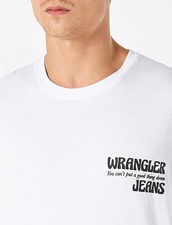 Wrangler Men's White Slogan T-Shirt |Wrangler In Lebanon