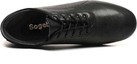 Sogebo Men's Black Ballroom Dance Latin Salsa Breathable Leather Shoe |Sogebo In Lebanon