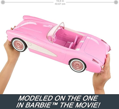 Barbie Hot Wheels RC Corvette from The Movie, Full-Function Remote-Control Toy Car Holds 2 Dolls| Barbie In Lebanon