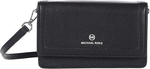 Michael Kors Women's Jet Set Charm Small Leather Ph Black Silver | Michael Kors In Lebanon