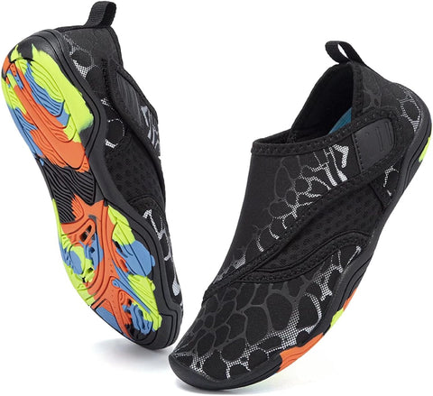 Merence Kid's Black Water Shoes Lightweight Comfort Sole Easy Walking Athletic Slip on Aqua Sock | Merence In Lebanon