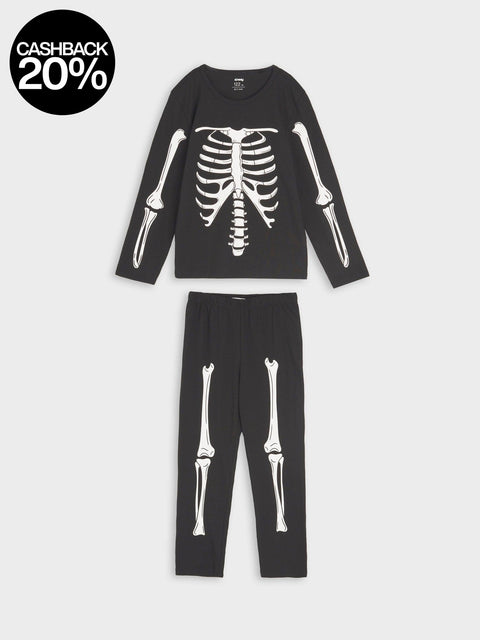 Sinsay Boy's Black Skeleton Pajama Set | Sinsay In Lebanon