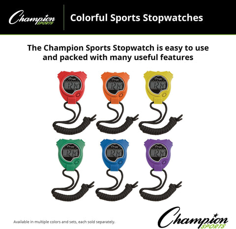 Champion Sports Stopwatch Timer Set: Waterproof, Handheld Digital Clock Sport| Champion Sports In Lebanon