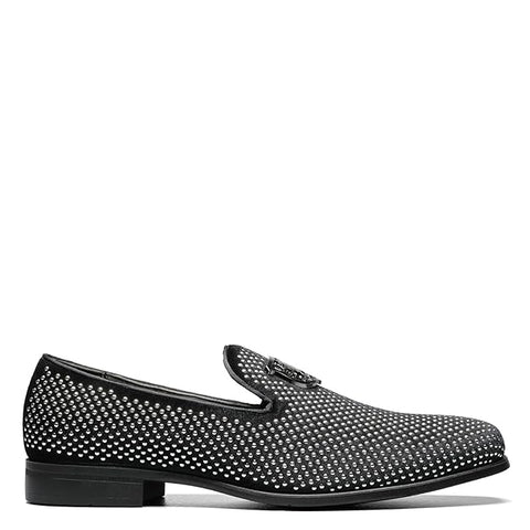 Stacy Adams Men's Black Swagger Studded Ornament Slip-on Loafer | Stacy Adams In Lebanon