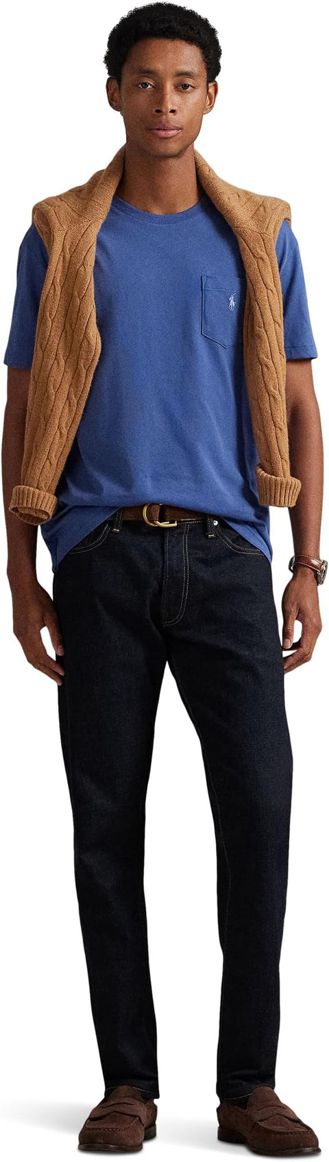 Polo Ralph Lauren Men's Dark Blue Slim Fit Crew Neck T-Shirt | Polo Ralph Lauren In Lebanon